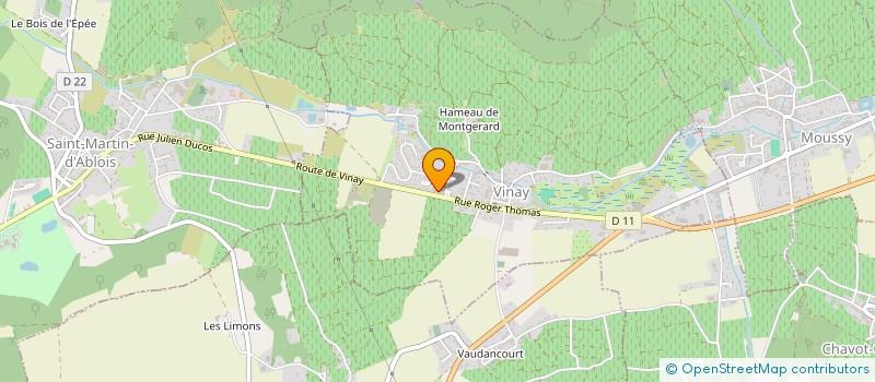 localisation de l'entreprise CHAMPAGNE PRUNET GUINARD  VINAY