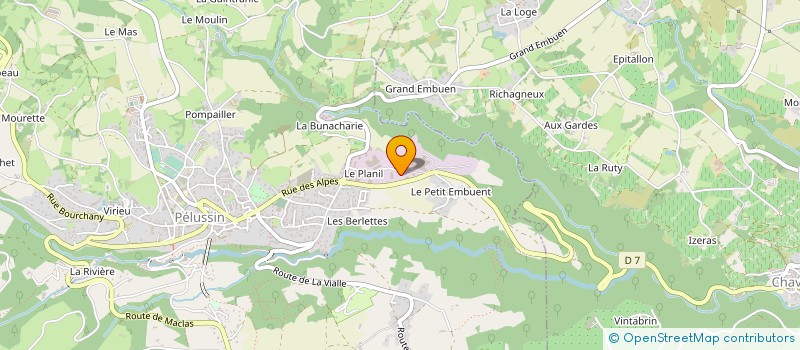 localisation de l'entreprise CHAMPAILLER CHAUFFAGE à PELUSSIN