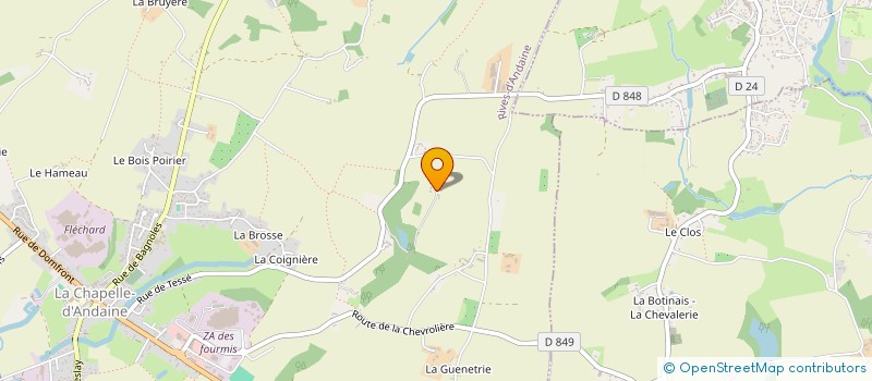 localisation de l'entreprise CHAMPAIN JOHNNY à RIVES D'ANDAINE
