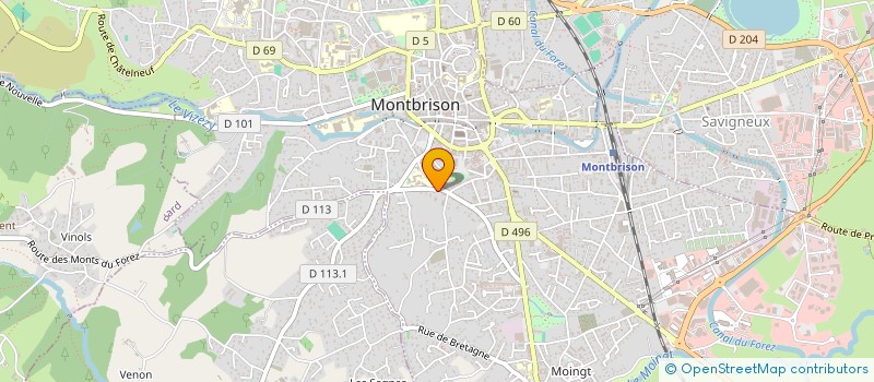 localisation de l'entreprise CHAMPAY TP  MONTBRISON