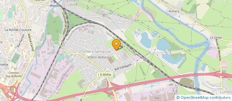 localisation de l'entreprise CHAMPENOIS & FILS  VILLERS-SEMEUSE