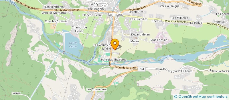 localisation de l'entreprise CHAMPFLEURY  TANINGES