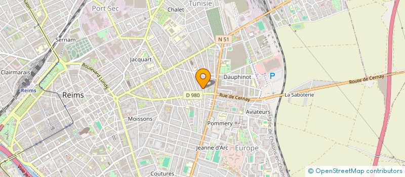 localisation de l'entreprise CHAMPFLEURY AMBULANCES à REIMS
