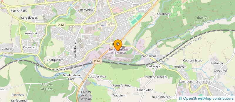 localisation de l'entreprise CHAMPI  LANDIVISIAU