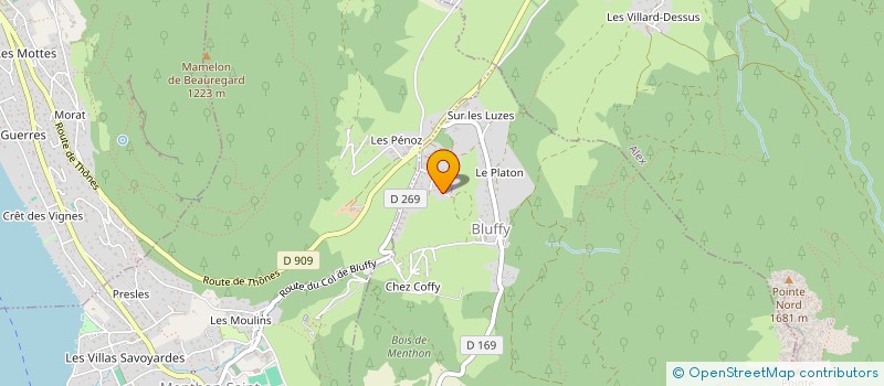 localisation de l'entreprise CHAMPIER SARL  BLUFFY