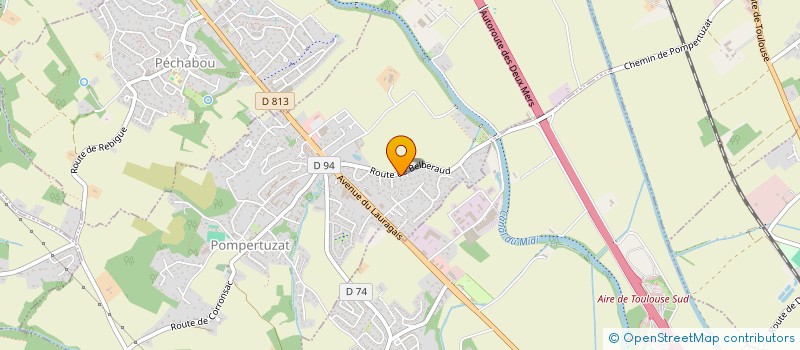 localisation de l'entreprise CHAMPIMMO 31  POMPERTUZAT