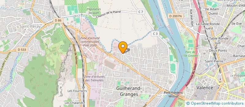 localisation de l'entreprise CHAMPINEL à GUILHERAND-GRANGES