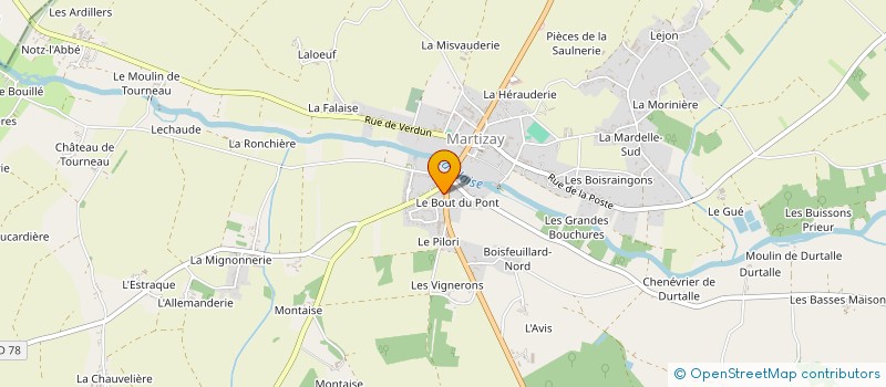 localisation de l'entreprise CHAMPION JEROME BOUCHERIE DECOUPE à MARTIZAY