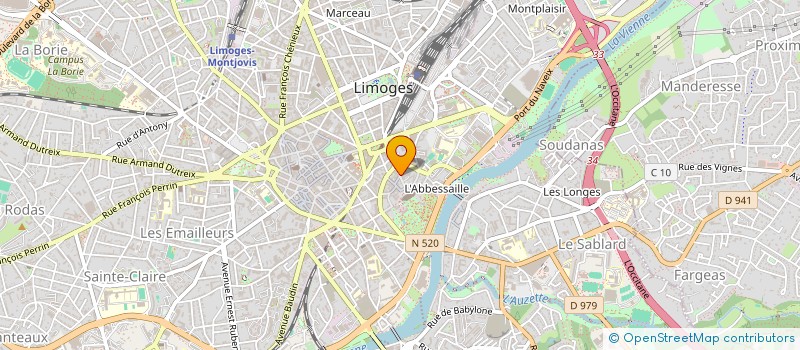 localisation de l'entreprise CHAMPIONS FOOTBALL ACADEMY à LIMOGES