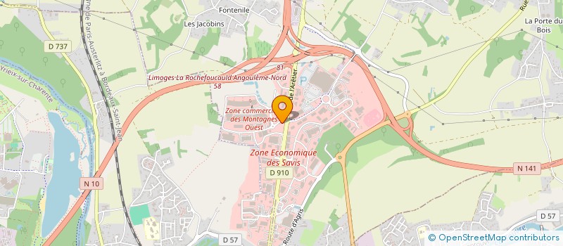 localisation de l'entreprise CHAMPNIERS DISTRIBUTION à CHAMPNIERS