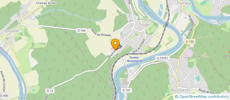 localisation de l'entreprise CHAMPS BRULES à TORPES