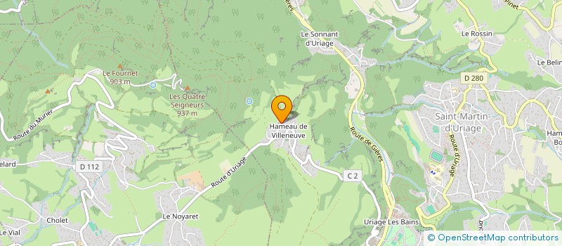 localisation de l'entreprise CHAMPS D'ACCUEIL  SAINT-MARTIN-D'URIAGE