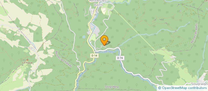 localisation de l'entreprise CHAMPS DE L'AUBE  RENNES-LES-BAINS