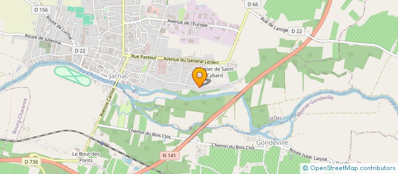 localisation de l'entreprise CHAMPS DES PIERRES à JARNAC