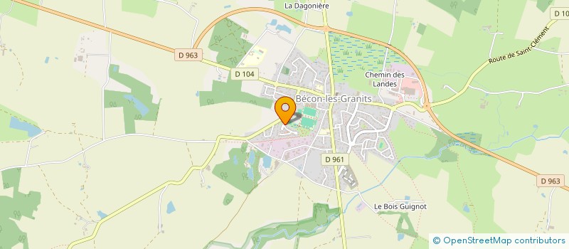 localisation de l'entreprise CHAMPSAUR à BECON-LES-GRANITS