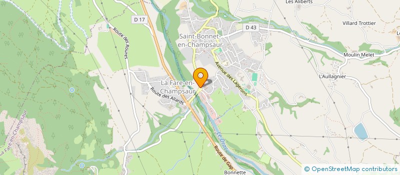 localisation de l'entreprise CHAMPSAUR AUTO  SAINT-BONNET-EN-CHAMPSAUR