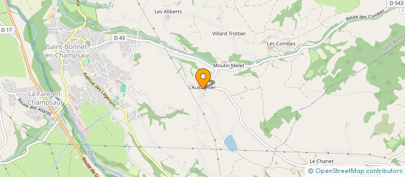 localisation de l'entreprise CHAMPSAUR BADMINTON  SAINT-BONNET-EN-CHAMPSAUR