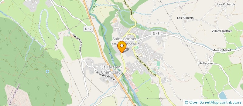 localisation de l'entreprise CHAMPSAUR BRICOLAGE à SAINT-BONNET-EN-CHAMPSAUR