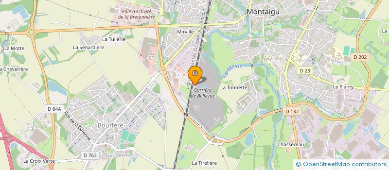 localisation de l'entreprise CHAMPVALLE  LA BOISSIERE-DE-MONTAIGU