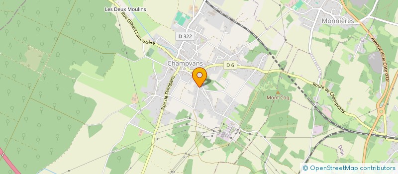 localisation de l'entreprise CHAMPVANS TENNIS CLUB MAIRIE  CHAMPVANS