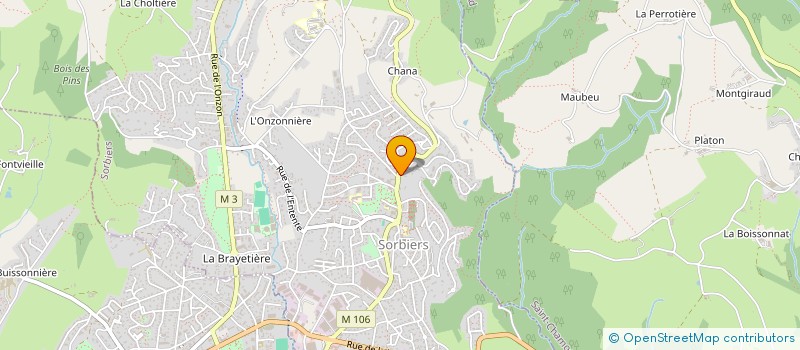 localisation de l'entreprise CHAMPVERT  SORBIERS