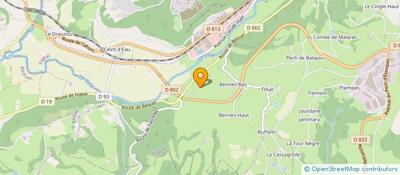 localisation de l'entreprise CHAMS  FIGEAC