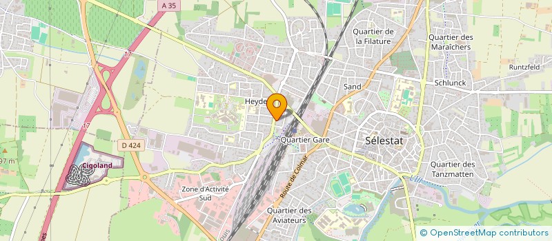 localisation de l'entreprise CHAMSI PEINTURE  SELESTAT