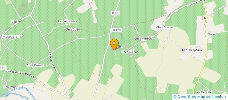 localisation de l'entreprise CHAMTECH  BARBEZIEUX SAINT HILAIRE