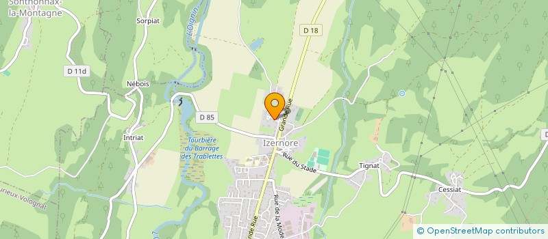 localisation de l'entreprise CHANAIN  IZERNORE