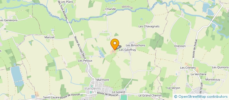 localisation de l'entreprise CHAND'ENERGIES à VANDEINS