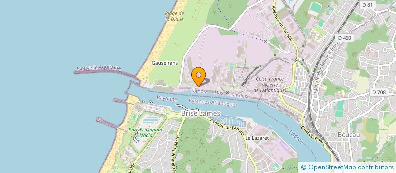 localisation de l'entreprise CHANE TERMINAL BAYONNE  TARNOS