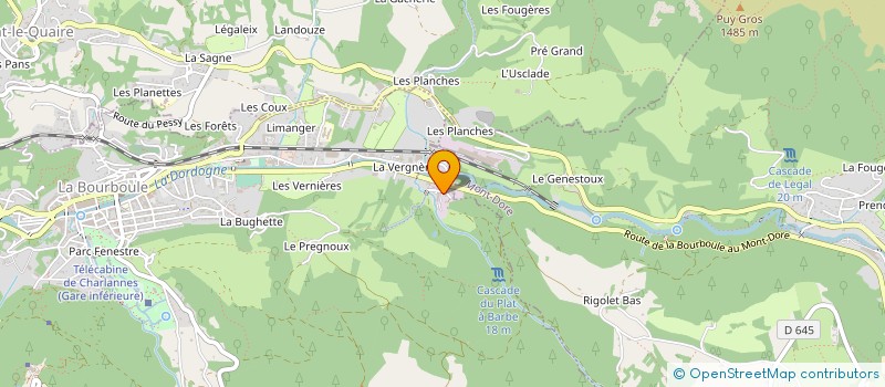 localisation de l'entreprise CHANET ET SES ENFANTS à LA BOURBOULE