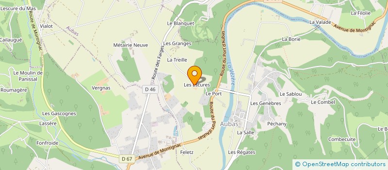 localisation de l'entreprise CHANET MOUNEY à AUBAS