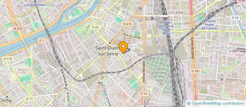 localisation de l'entreprise CHANFLERI à SAINT-OUEN-SUR-SEINE