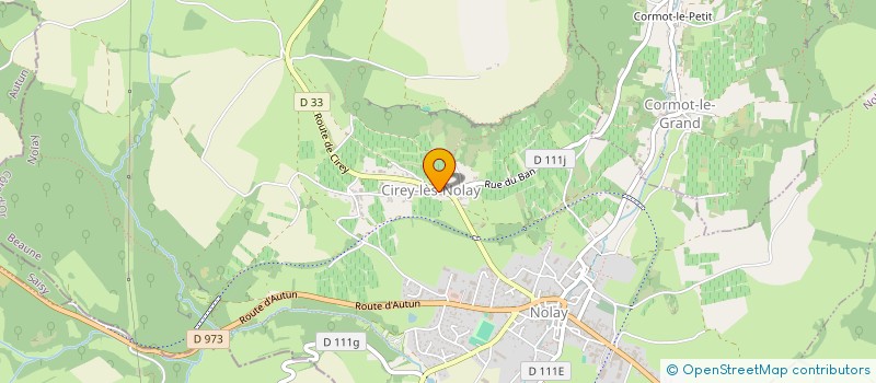 localisation de l'entreprise CHANGARNIER S.F.  NOLAY