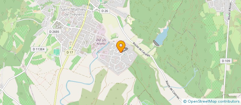 localisation de l'entreprise CHANGEZ D'ECRAN  SAINT-MATHIEU-DE-TREVIERS