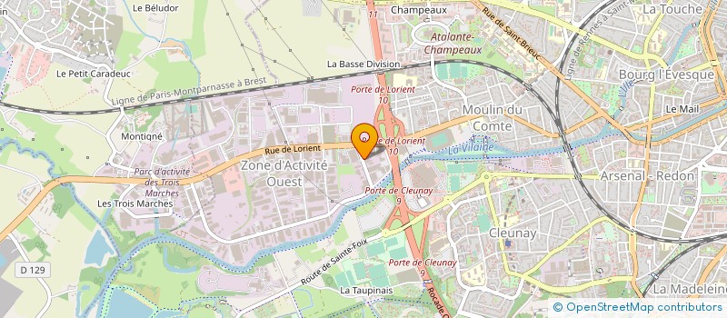 localisation de l'entreprise CHANNEL FOOD à RENNES