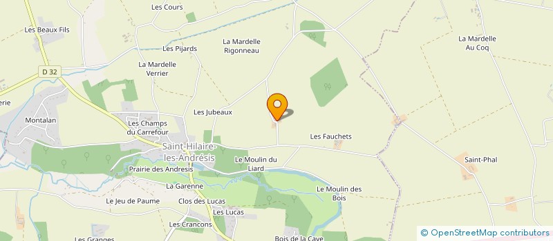 localisation de l'entreprise CHANT'AGRI à SAINT-HILAIRE-LES-ANDRESIS