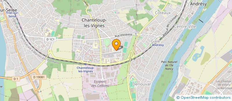 localisation de l'entreprise CHANT'YOGA à CHANTELOUP-LES-VIGNES