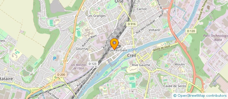 localisation de l'entreprise CHANTAL COURREGE SARL à CREIL