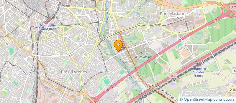 localisation de l'entreprise CHANTALAT COUVERTURE  MONTPELLIER