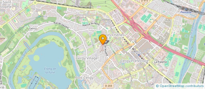 localisation de l'entreprise CHANTE FONTAINE  CERGY