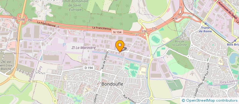 localisation de l'entreprise CHANTELOUP ASSOCIES à BONDOUFLE