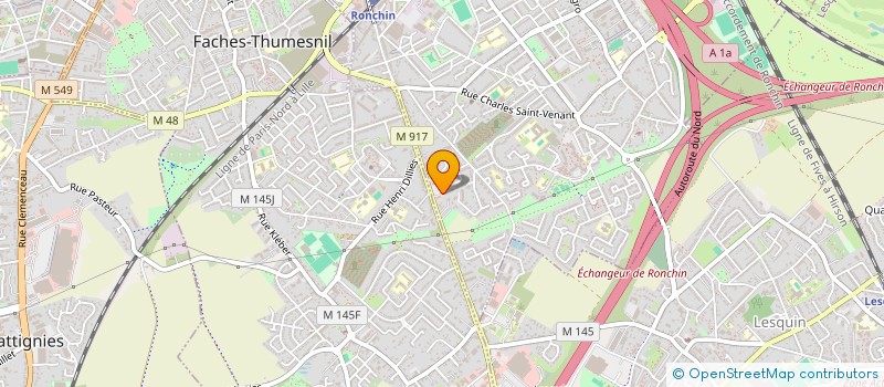 localisation de l'entreprise CHANTEMAR  RONCHIN