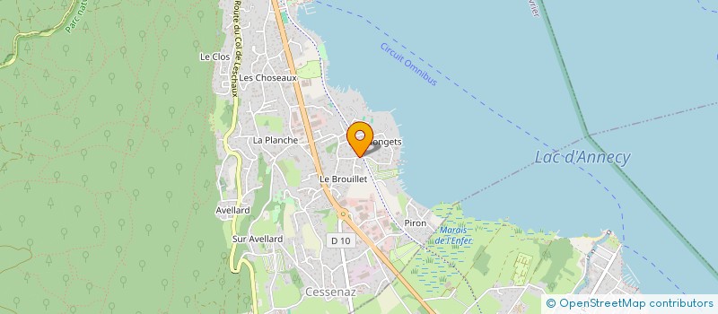 localisation de l'entreprise CHANTEVENT SAS  SEVRIER