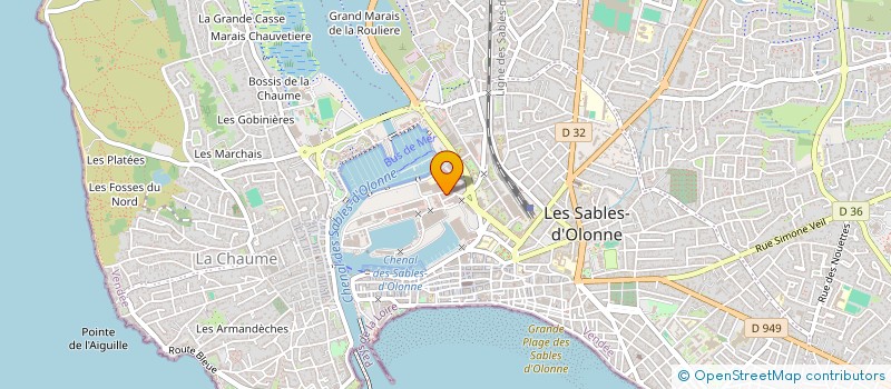 localisation de l'entreprise CHANTIER NAVAL D'ACHERES à LES SABLES D'OLONNE