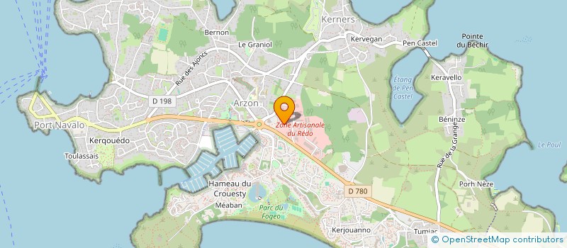 localisation de l'entreprise CHANTIER NAVAL DU REDO à ARZON