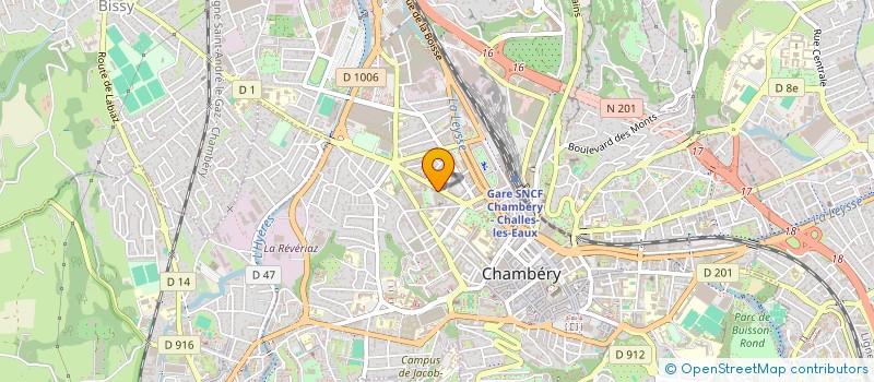 localisation de l'entreprise CHANTIERS EDUCATIFS - SAUVEGARDE 73 à CHAMBERY