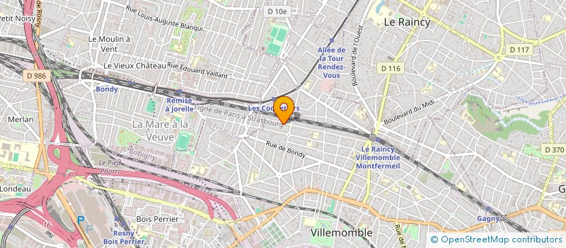 localisation de l'entreprise CHANTIERS MENARD à VILLEMOMBLE