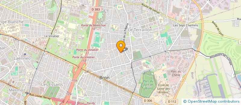 localisation de l'entreprise CHANTRE CORP  BRON